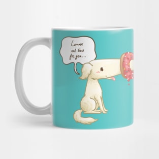 Doughnut Through a Borzoi Dog Nose Mug